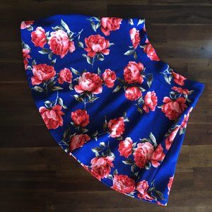 Micro Mini Floral Roses Skirt